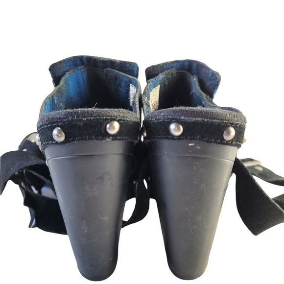 Rocket Dogs Suede Studded Heeled Clogs/Mules with Strap Size 8.5 - Picture 5 of 11